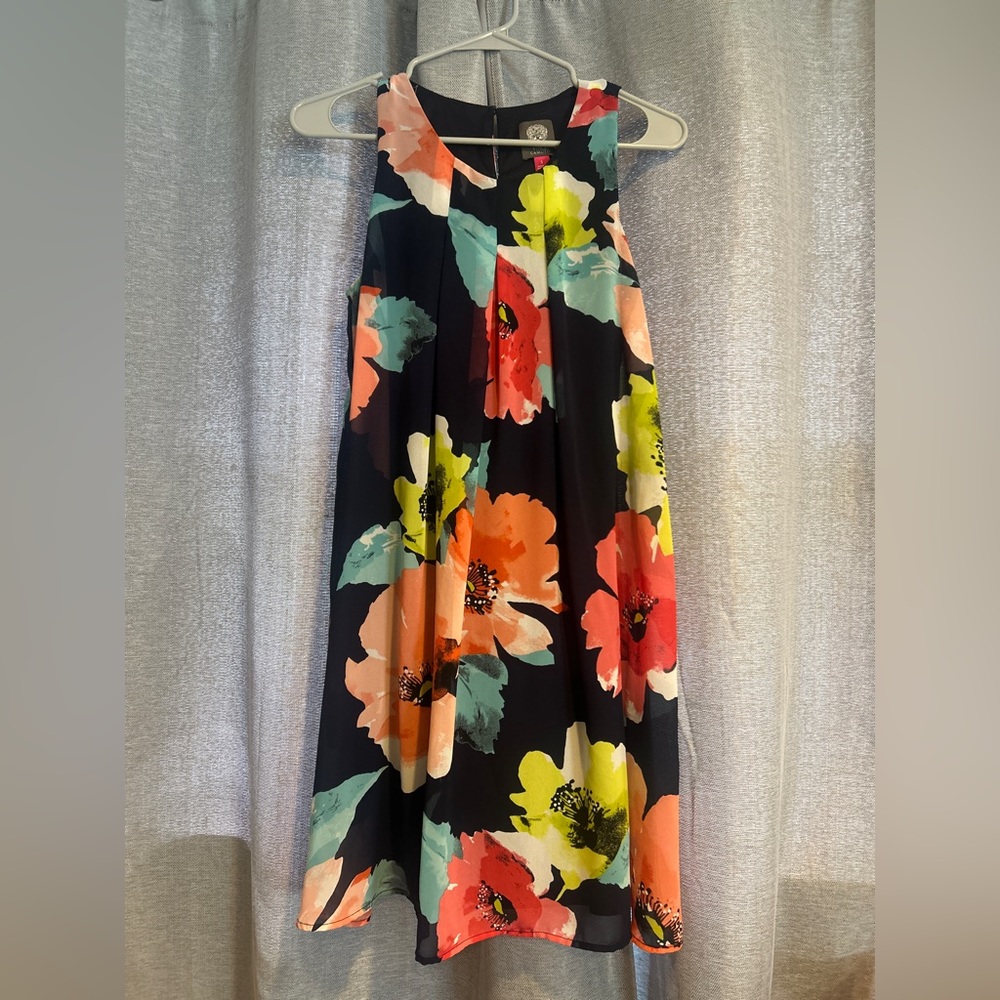 Womans Flowy Floral Mini Dress Size S